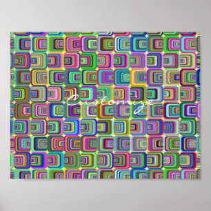 Groovy psychedelic hippie-stijl Thunder_Cove Poster