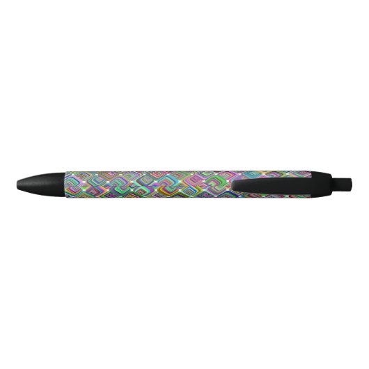 Groovy psychedelic hippie-stijl Thunder_Cove Zwarte Inkt Pen (Achterkant)