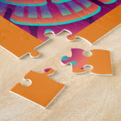 Groovy Psychedelic Mandala Design Legpuzzel (Zijkant)