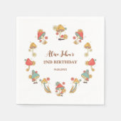 Groovy Psychedelic Mushroom Kids Verjaardag Servet (Voorkant)