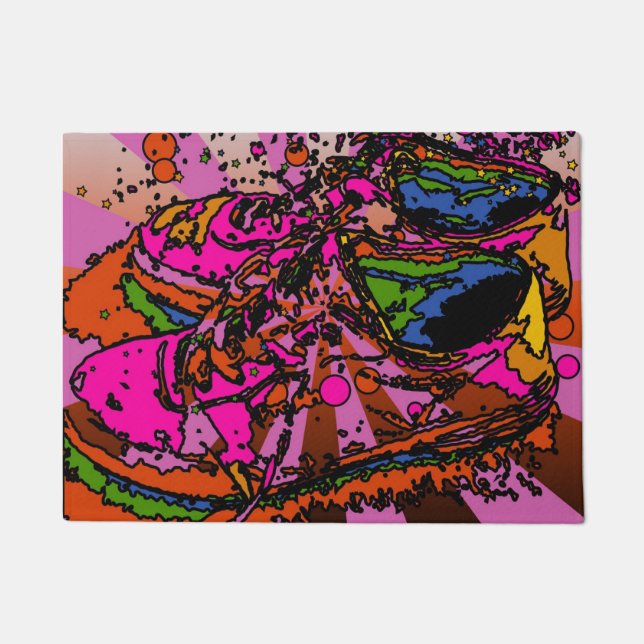 Groovy Psychedelic Sneakers Deurmat (Voorkant)