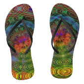 Groovy psychedelic teenslippers (Voetbed)