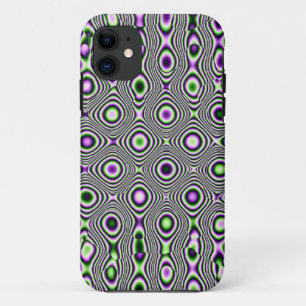 Groovy Psychedelic Trip optische kunst iPhone 11 Hoesje