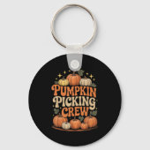 Groovy Pumpkin Cking Crew Matching Family Autumn F Sleutelhanger (Voorkant)