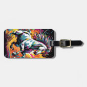 Groovy  Race Paard Pop Art Bagagelabel (Voorkant horizontaal)