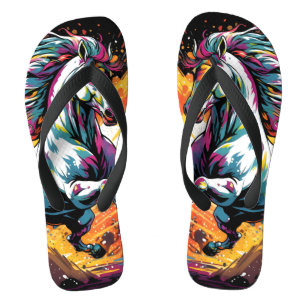 Groovy Race Paard Pop Art Teenslippers