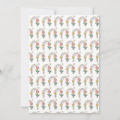 Groovy Rainbow | Cartes d'invitation pour 1er anni (Dos)