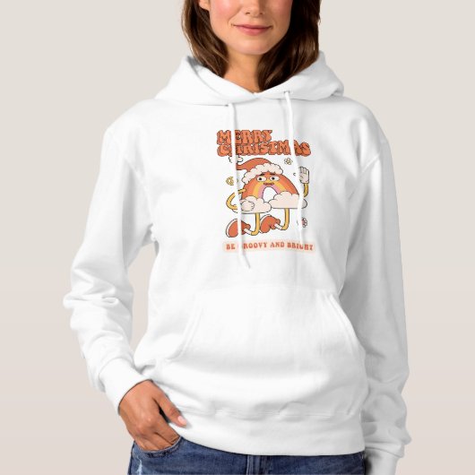 Groovy Rainbow Christmas - Wees helder en vrolijk Hoodie (Voorkant)