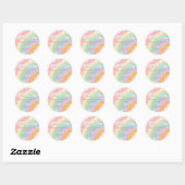Groovy Rainbow Dank u verjaardagsfeestje Ronde Sticker (Vel)