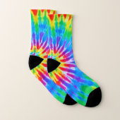 Groovy Rainbow Spiral Tie Dye Sokken (Paar)