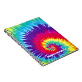 Groovy Rainbow Stropdas-Dye Hippie Notitieboek (Rechterzijde)