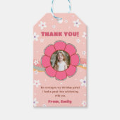 Groovy Rainbow Verjaardagsfeestje Dank u Cadeaulabel (Voorkant)