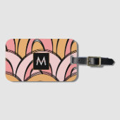 Groovy Rainbows Oranje roze patroon Bagagelabel (Voorkant (horizontaal))