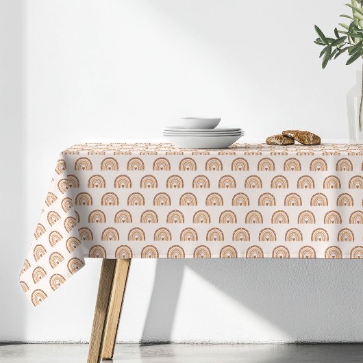 Groovy Rainbows Tablecloth Terracotta Copper Touch Tafelkleed