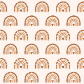 Groovy Rainbows Tablecloth Terracotta Copper Touch Tafelkleed
