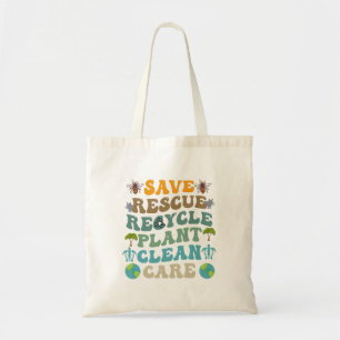 Groovy Red Bevers Red Dieren Recycleer Aarddag Tote Bag
