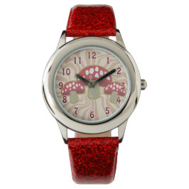 Groovy Red Mushrooms Horloge