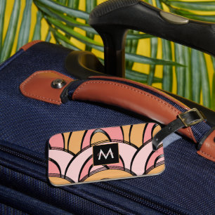 Groovy Regenbogen Oranje Roze Patroon Bagagelabel
