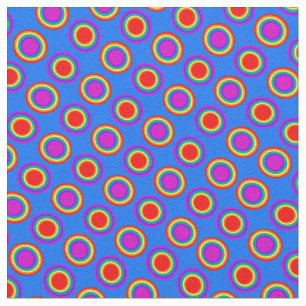 Groovy regenboog van concentrische cirkels stof