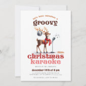 Groovy Rendier Karaoke Grappig Kerstfeest Kaart (Voorkant)