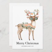 Groovy rendier Vakantie Kerstkaart (Voorkant / Achterkant)