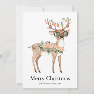 Groovy rendier Vakantie Kerstkaart