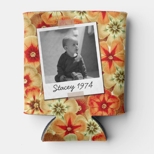 Groovy Retro 50e 60e verjaardag foto Blikjeskoeler (Voorkant)