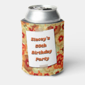 Groovy Retro 50e 60e verjaardag foto Blikjeskoeler (Blikje Achterkant)