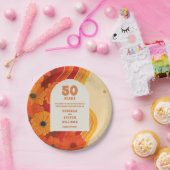 Groovy Retro 50e bruiloft Jubileum Welkomstbord Papieren Bordje (Feest)