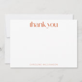 Groovy Retro 60s Flowers Oranje Custom Name Shower Bedankkaart (Voorkant)