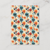 Groovy Retro 70s Bloemen Bruiloft QR code Behuizin Informatiekaartje (Achterkant)