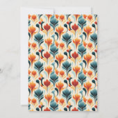 Groovy Retro 70s Bloemenbruiloft Save The Date (Achterkant)