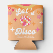 Groovy Retro 70s Laten we Disco Any Age Verjaardag Blikjeskoeler (Achterkant)