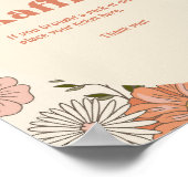 Groovy Retro 70s Luierloof | Baby shower van Boho Poster (Hoek)