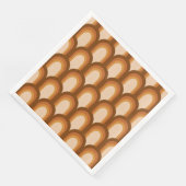 Groovy Retro 70s Patroonontwerp in bruin huwelijk Servet (Hoek)