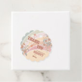 Groovy Retro 70s | Regenboog bedankt Bedankjes Labels (In situ)