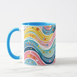 Groovy Retro 70s Wavy Abstract Pattern Mok