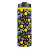 Groovy, retro 90, zwart thermosbeker (Voorkant)