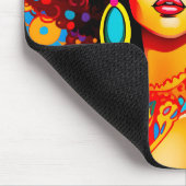 Groovy Retro Afro Chique Pop Kunst Muismat (Hoek)