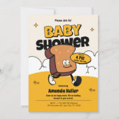 Groovy Retro Baby shower Invitation Kaart (Voorkant)