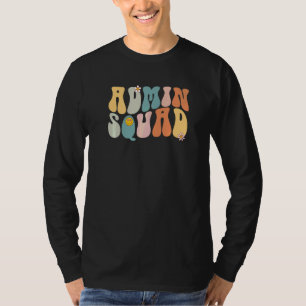Groovy Retro Beheerders Team Schoolsecretaris Retr T-shirt