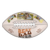 Groovy Retro Beste pap ooit 3 Foto gepersonaliseer American Football (Voorkant)