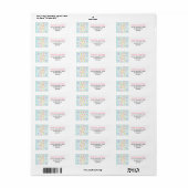 Groovy Retro Birthday Invitation Return Address Etiket (Full Sheet)
