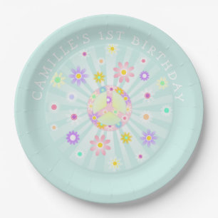 Groovy Retro Birthday Papieren Bordje