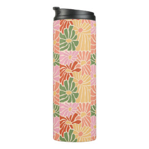 Groovy Retro Bloemstuk  Thermosbeker