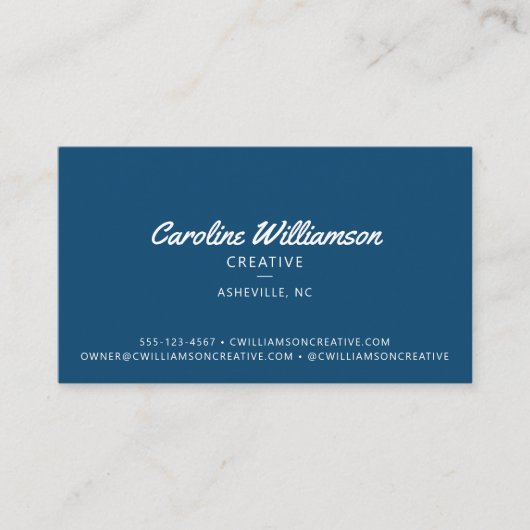 Groovy Retro Blue Abstract Checkerboard Trendy Visitekaartje (Voorkant)