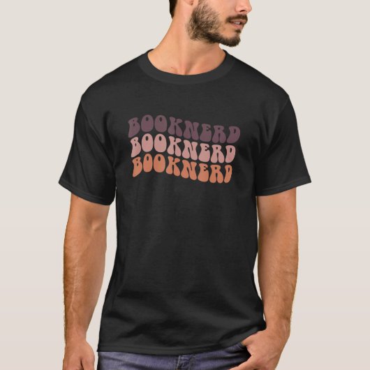 Groovy Retro Book Nerd Reading Book Bookworm Teac T-shirt (Voorkant)