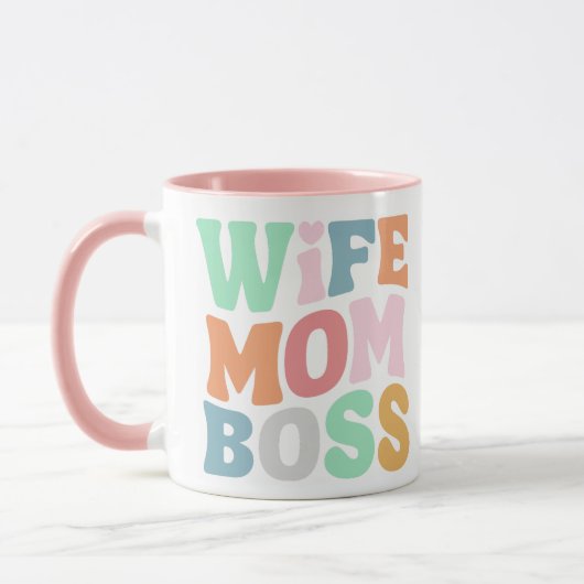 Groovy Retro Boss Lady Moeder Mok (Links)