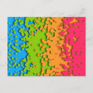 Groovy Retro Bubbelige Trippy Funky Panromantische Briefkaart