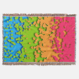 Groovy Retro Bubbelige Trippy Funky Panromantische Deken